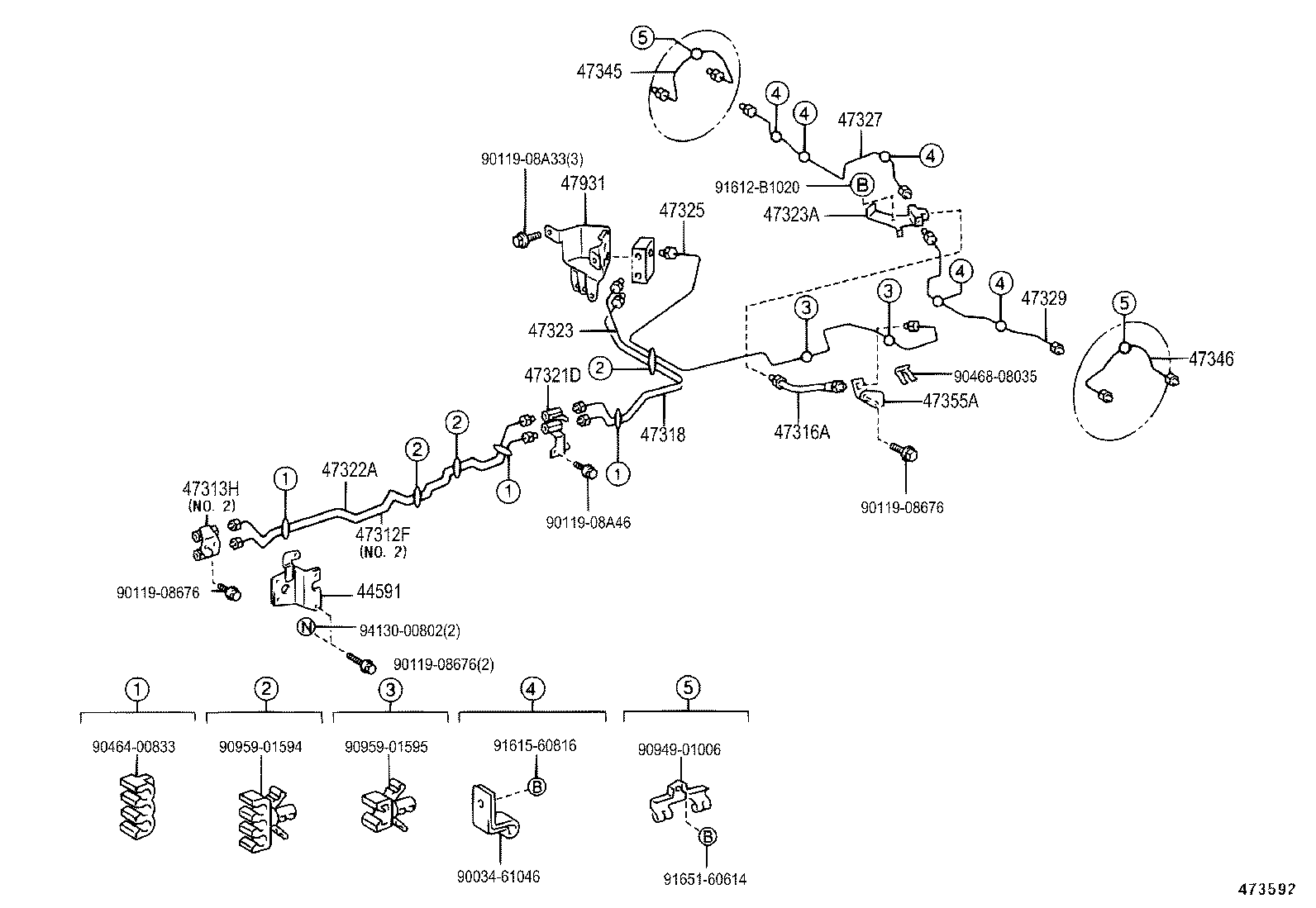  DYNA TOYOACE |  BRAKE TUBE CLAMP