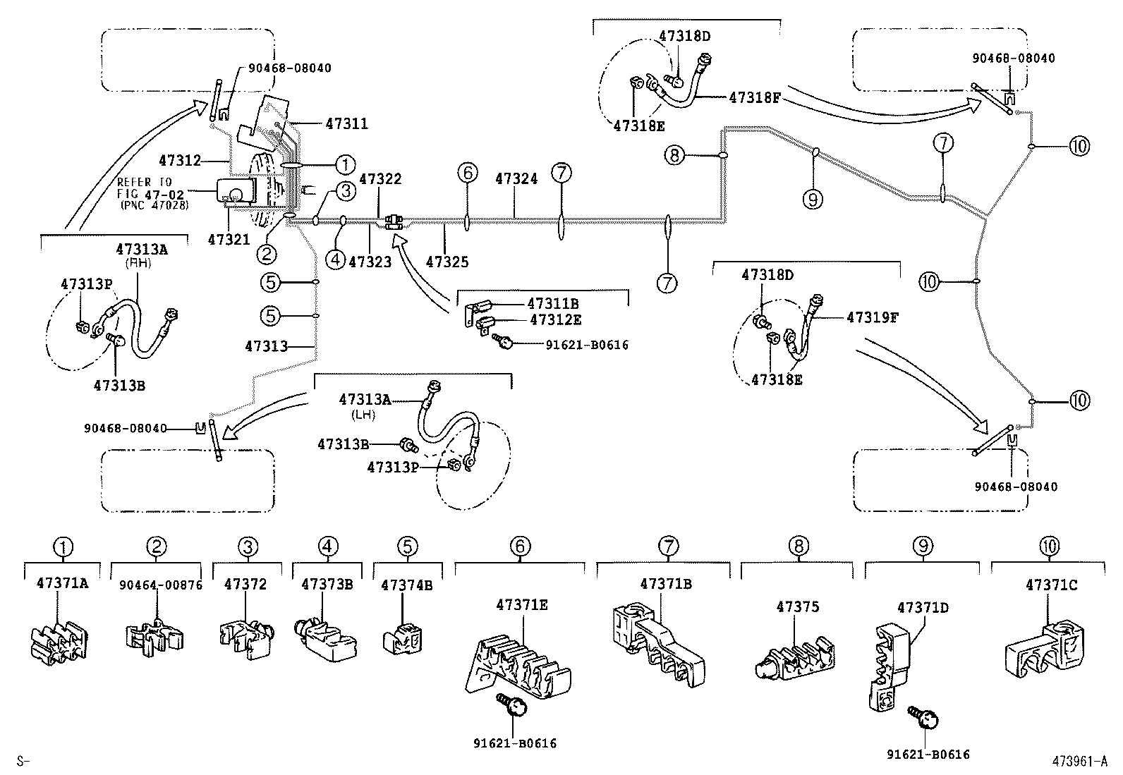  CROWN MAJESTA |  BRAKE TUBE CLAMP