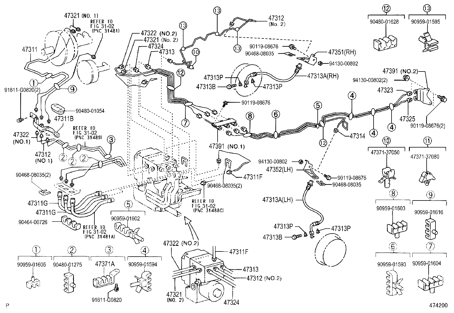  DYNA TOYOACE |  BRAKE TUBE CLAMP