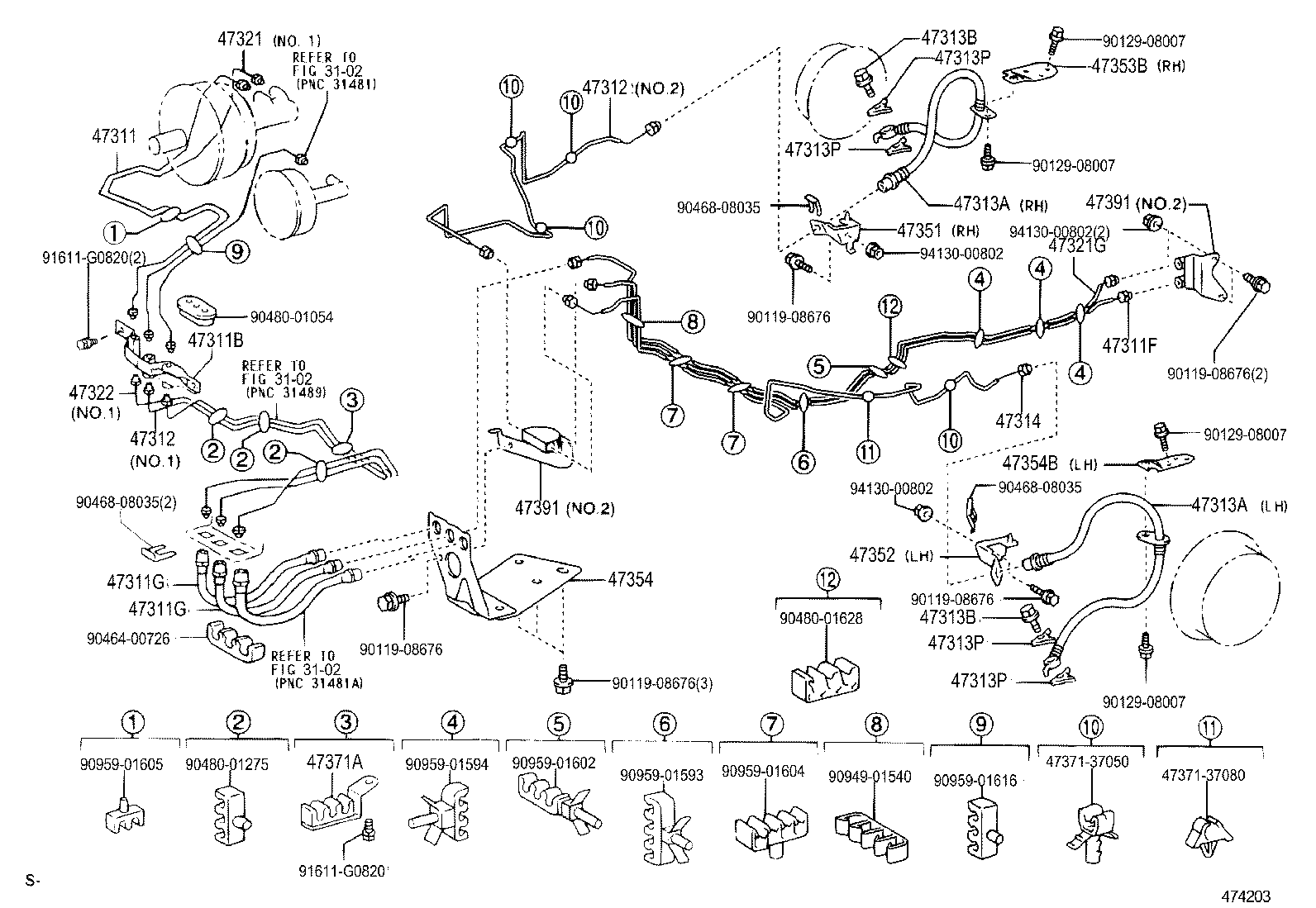  DYNA TOYOACE |  BRAKE TUBE CLAMP
