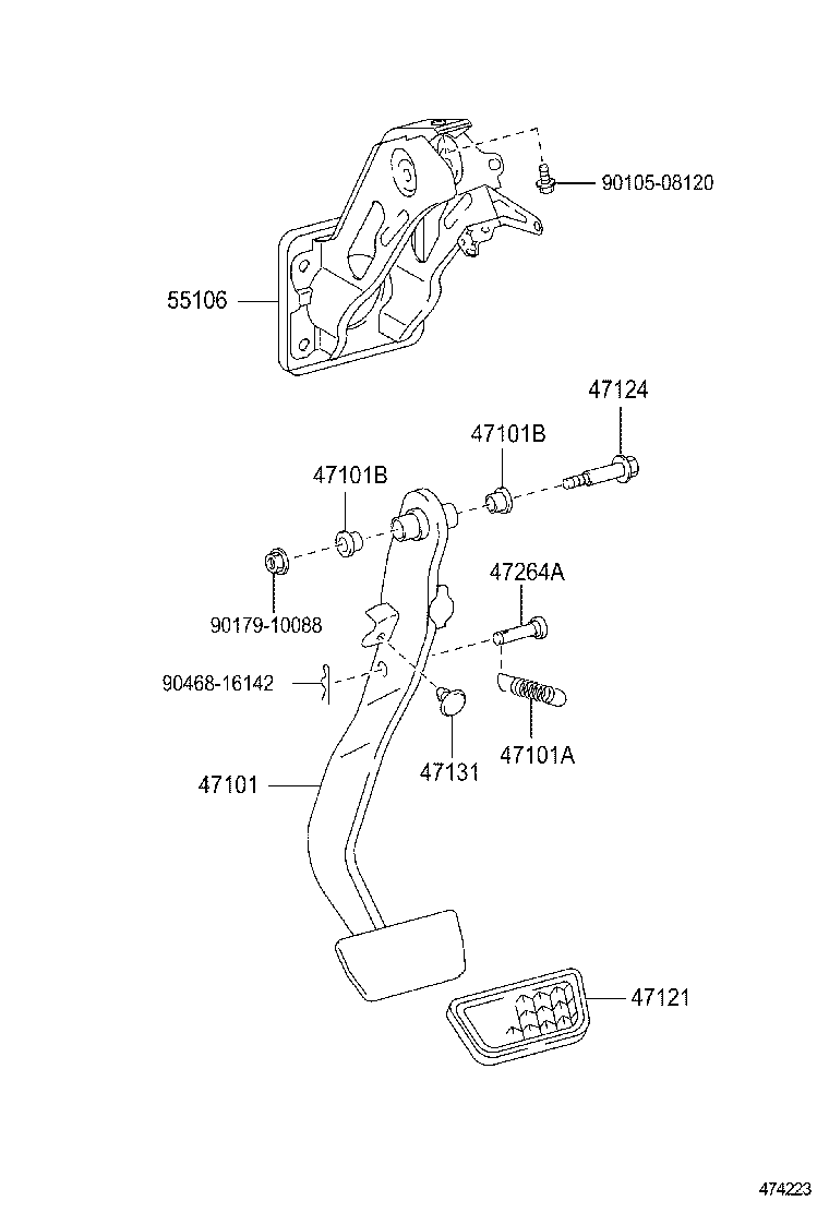  PORTE |  BRAKE PEDAL BRACKET