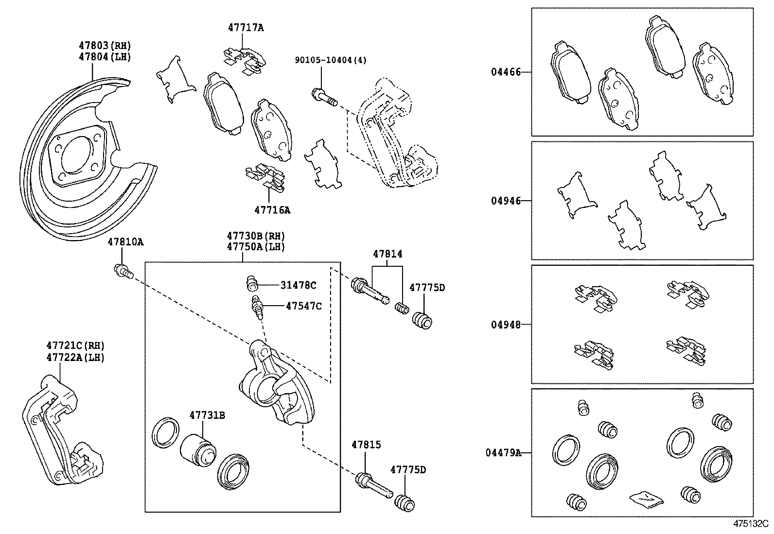  VITZ |  REAR DISC BRAKE CALIPER DUST COVER