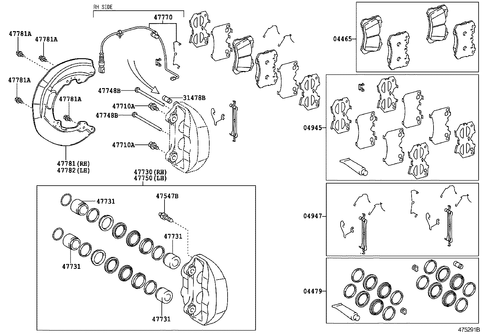  LS460 460L |  FRONT DISC BRAKE CALIPER DUST COVER