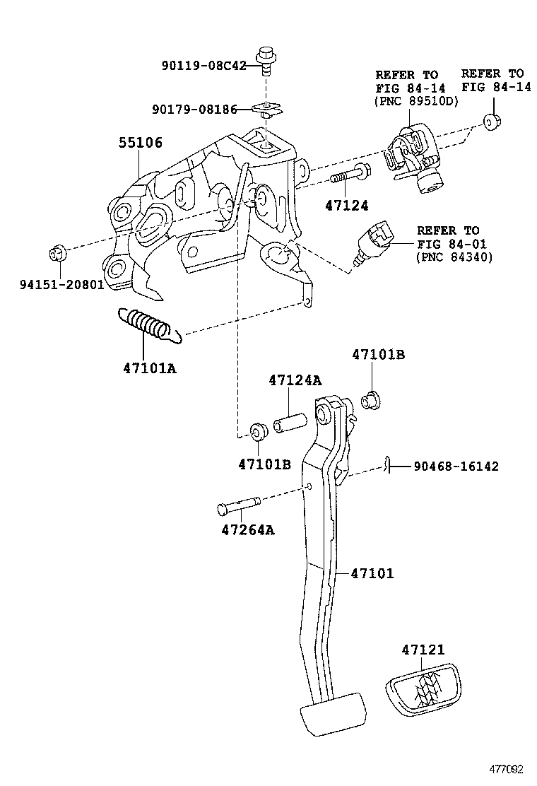  PRIUS PLUG IN LEASE |  BRAKE PEDAL BRACKET