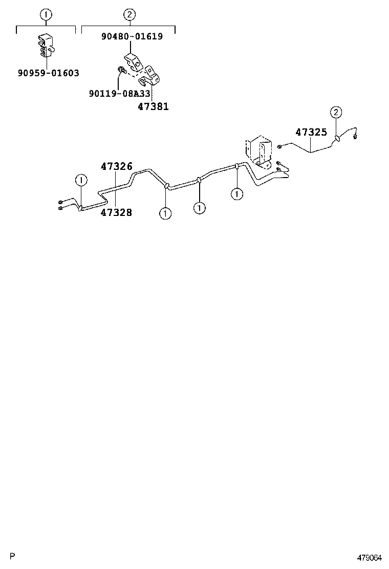  DYNA TOYOACE |  BRAKE TUBE CLAMP