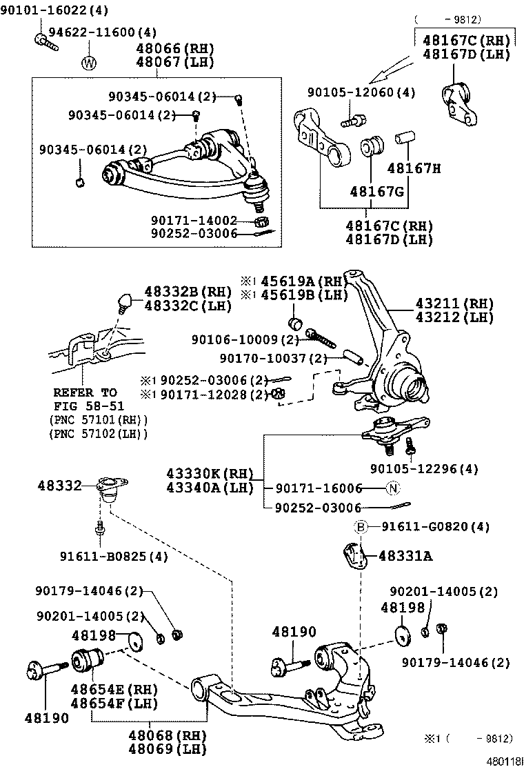  LITE TOWNACE NOAH V |  FRONT AXLE ARM STEERING KNUCKLE