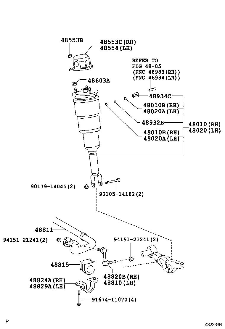  LS460 460L |  FRONT SPRING SHOCK ABSORBER