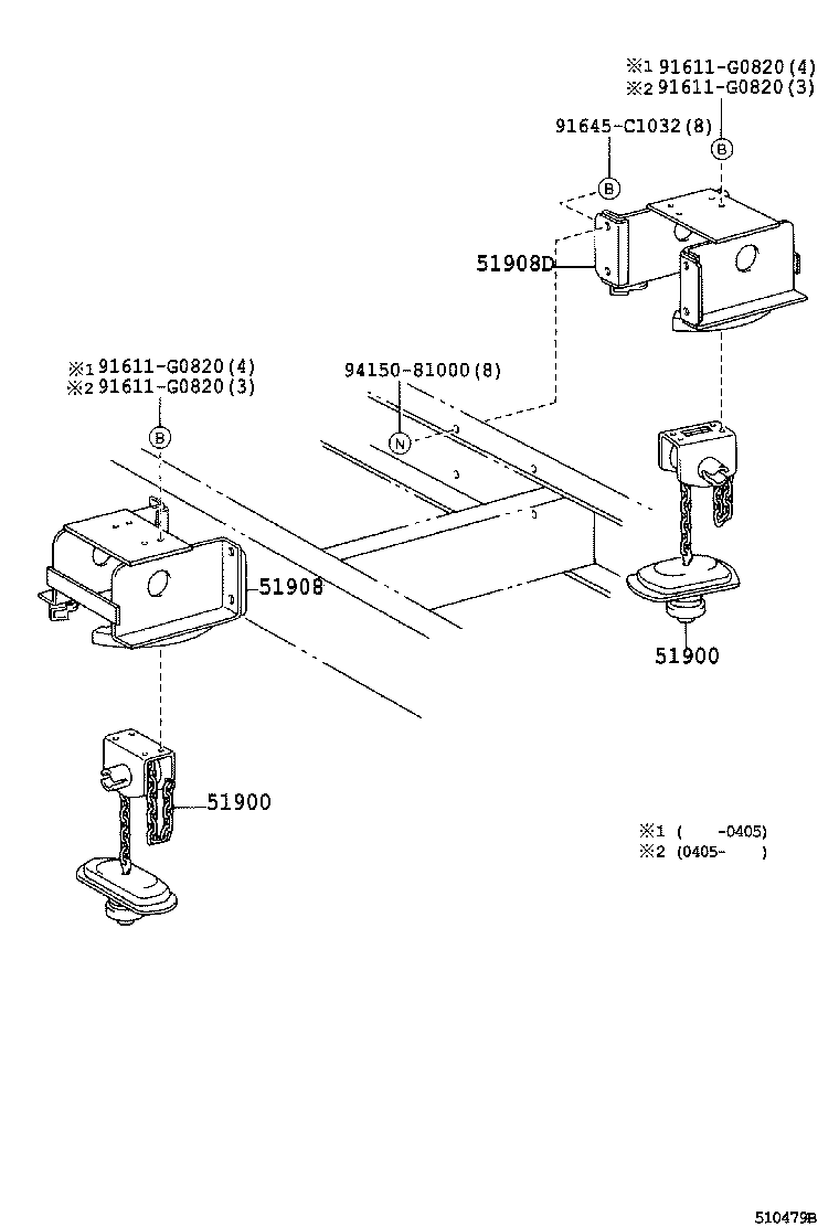  DYNA TOYOACE |  SPARE WHEEL CARRIER