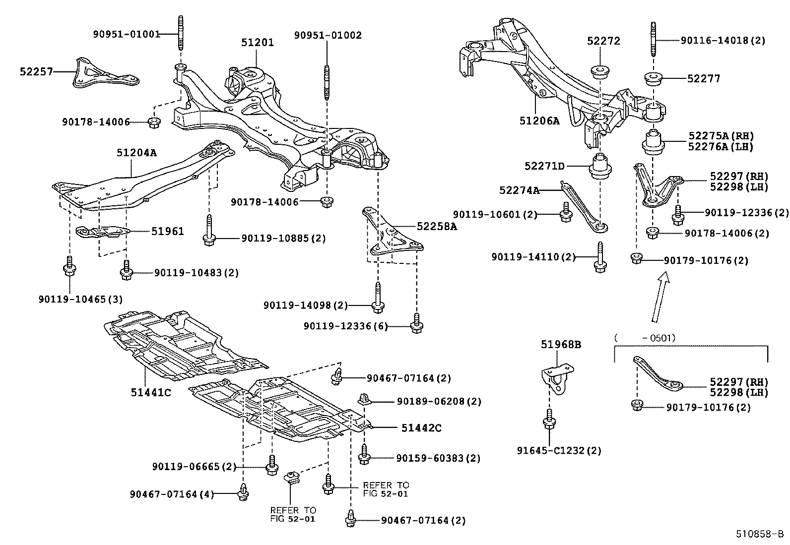  CALDINA |  SUSPENSION CROSSMEMBER UNDER COVER