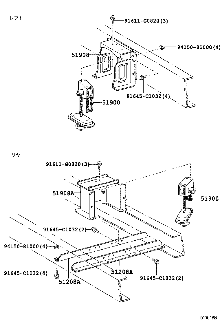  DYNA TOYOACE |  SPARE WHEEL CARRIER