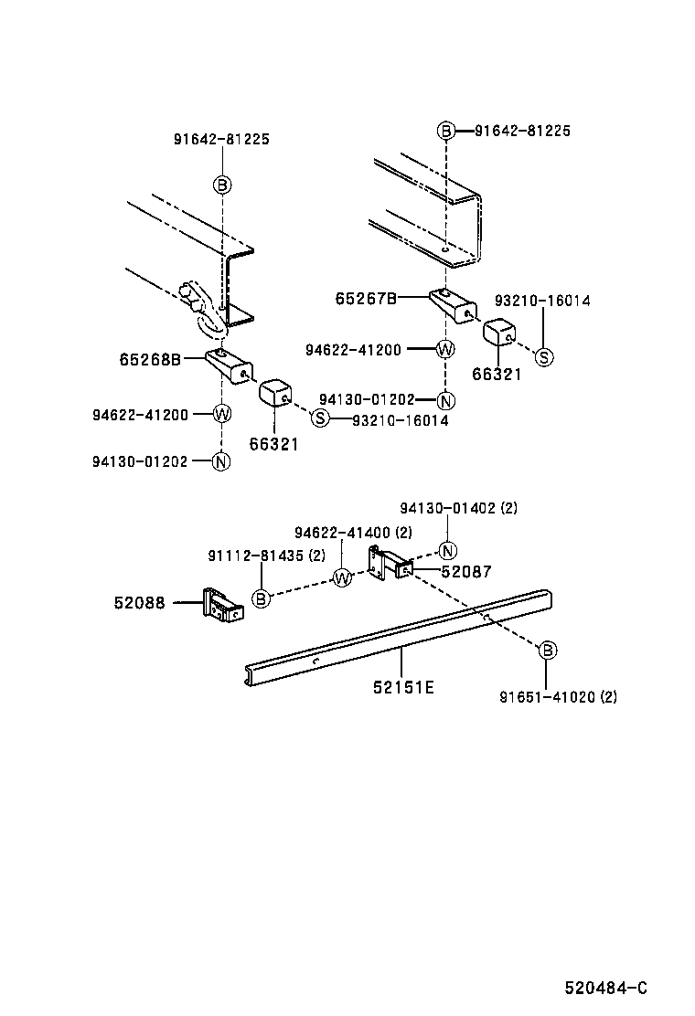  DYNA TOYOACE |  REAR BUMPER BUMPER STAY