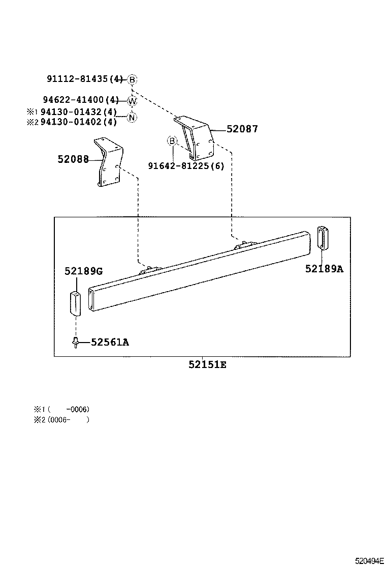  DYNA TOYOACE |  REAR BUMPER BUMPER STAY