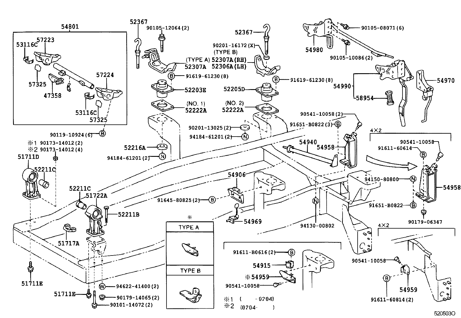  DYNA TOYOACE |  CAB MOUNTING BODY MOUNTING
