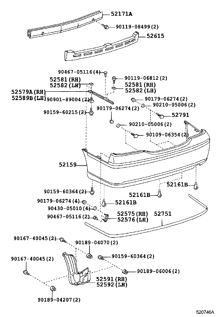  BREVIS |  REAR BUMPER BUMPER STAY