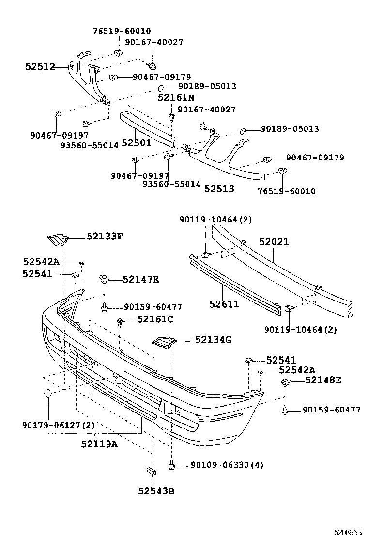  LAND CRUISER 100 |  FRONT BUMPER BUMPER STAY