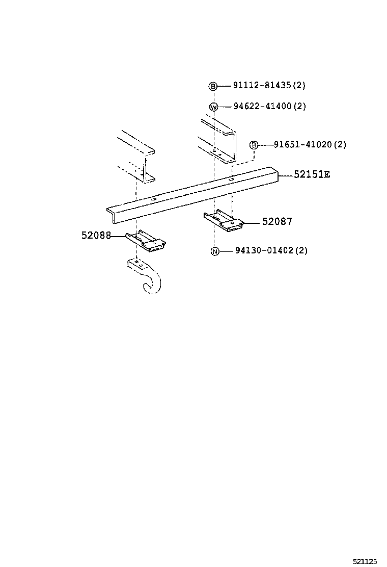  DYNA TOYOACE |  REAR BUMPER BUMPER STAY