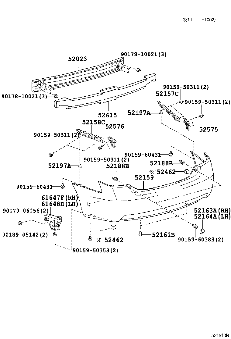  CAMRY |  REAR BUMPER BUMPER STAY