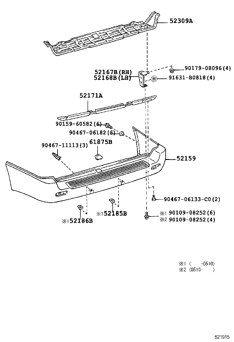  LAND CRUISER 100 |  REAR BUMPER BUMPER STAY