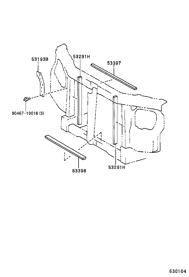 LITE TOWNACE NOAH V |  RADIATOR SUPPORT WIND GUIDE