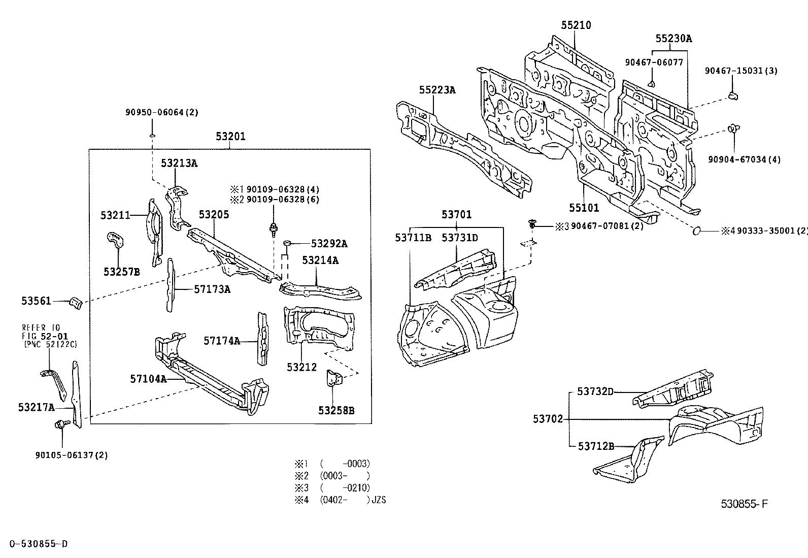  CROWN CROWN MAJESTA |  FRONT FENDER APRON DASH PANEL