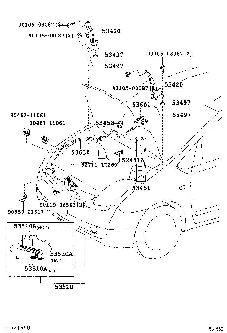  PRIUS |  HOOD LOCK HINGE