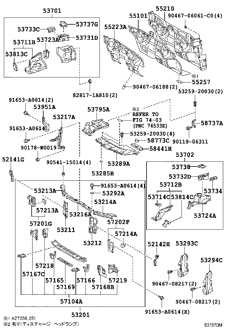  AVENSIS |  FRONT FENDER APRON DASH PANEL
