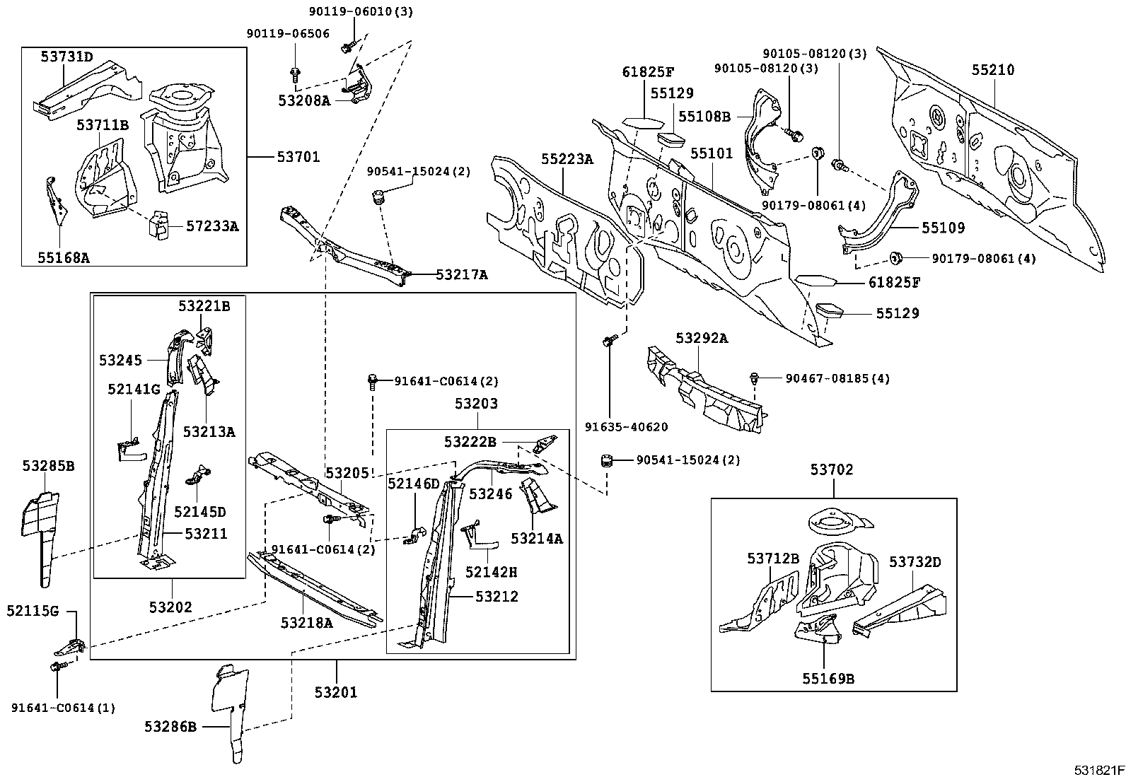  PORTE |  FRONT FENDER APRON DASH PANEL