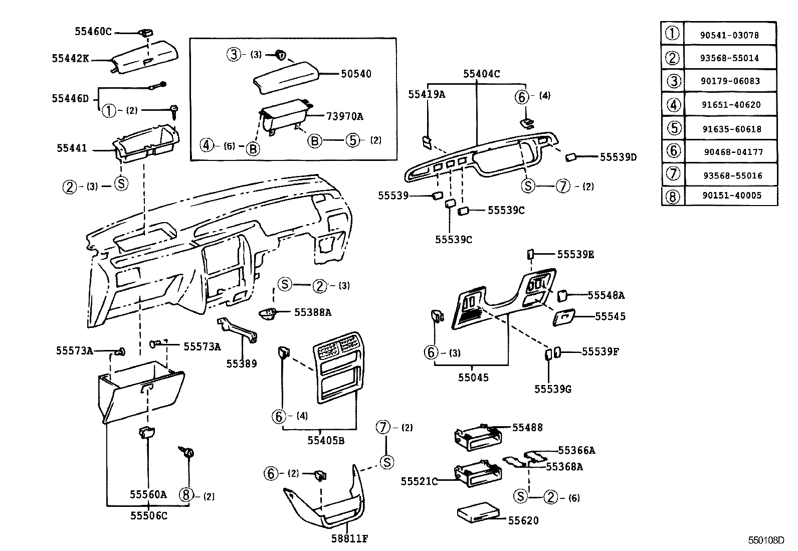  LITE TOWNACE NOAH V |  INSTRUMENT PANEL GLOVE COMPARTMENT