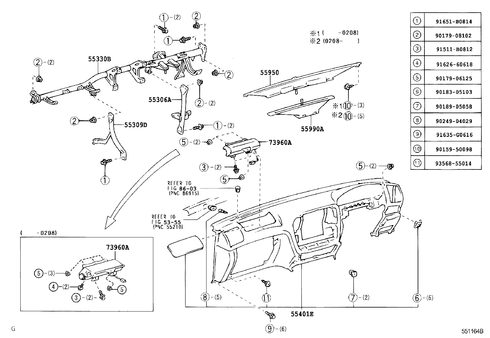  LAND CRUISER 100 |  INSTRUMENT PANEL GLOVE COMPARTMENT