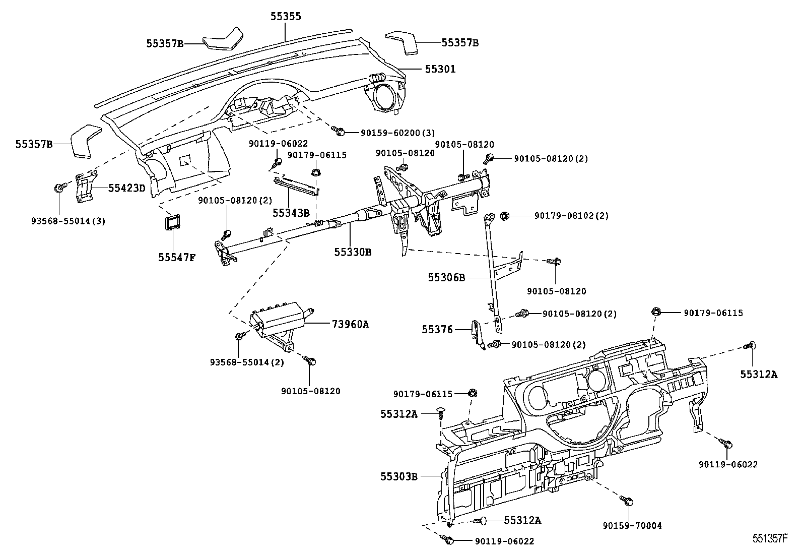  PORTE |  INSTRUMENT PANEL GLOVE COMPARTMENT