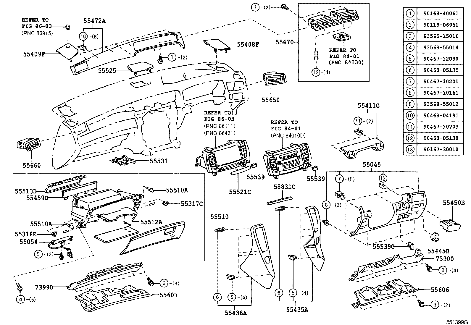  CROWN MAJESTA |  INSTRUMENT PANEL GLOVE COMPARTMENT