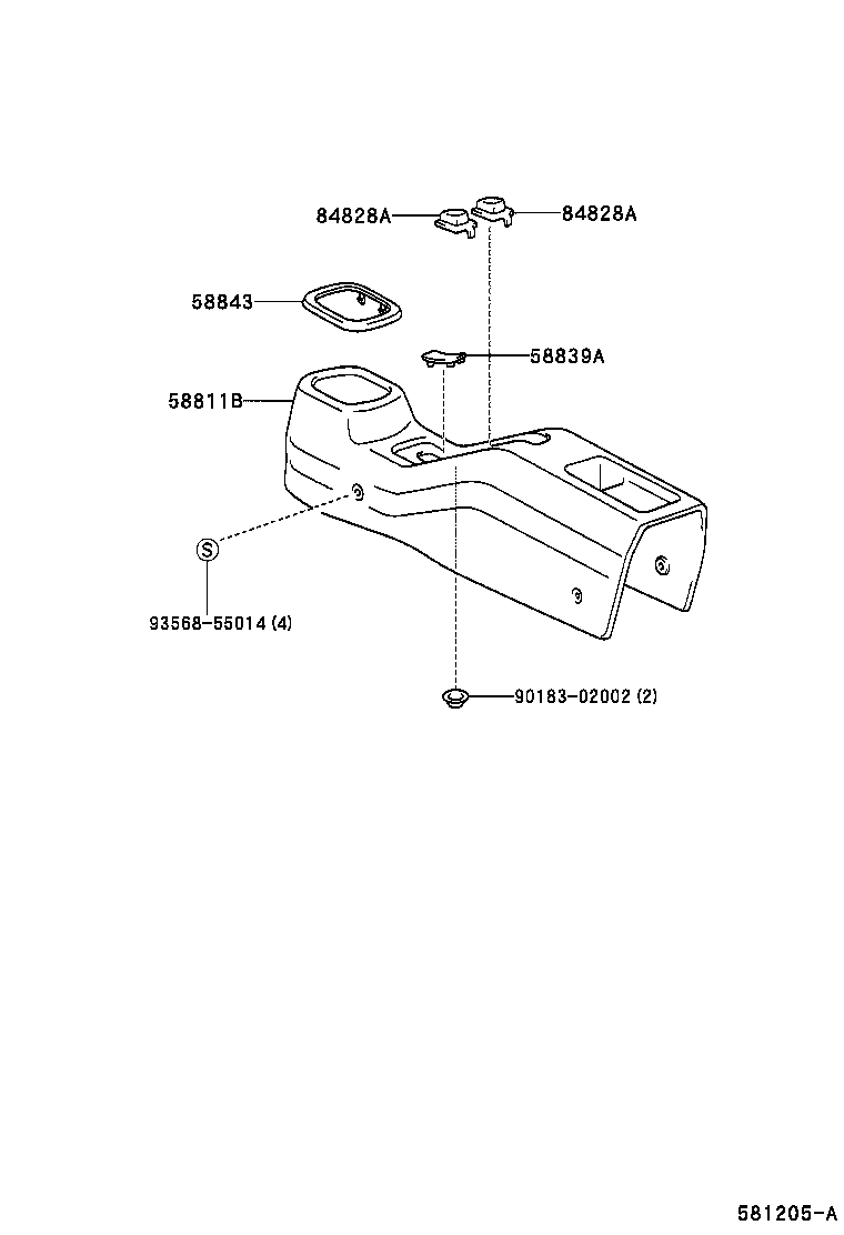  MR S |  CONSOLE BOX BRACKET