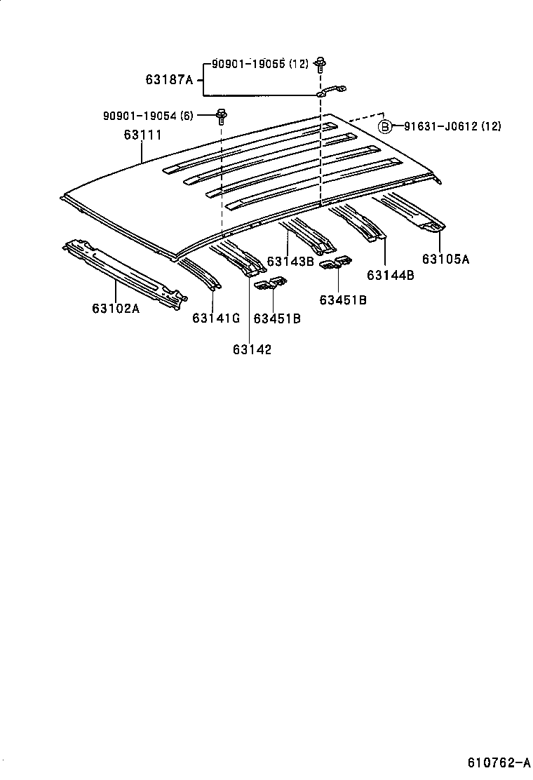  LAND CRUISER 100 |  ROOF PANEL BACK PANEL