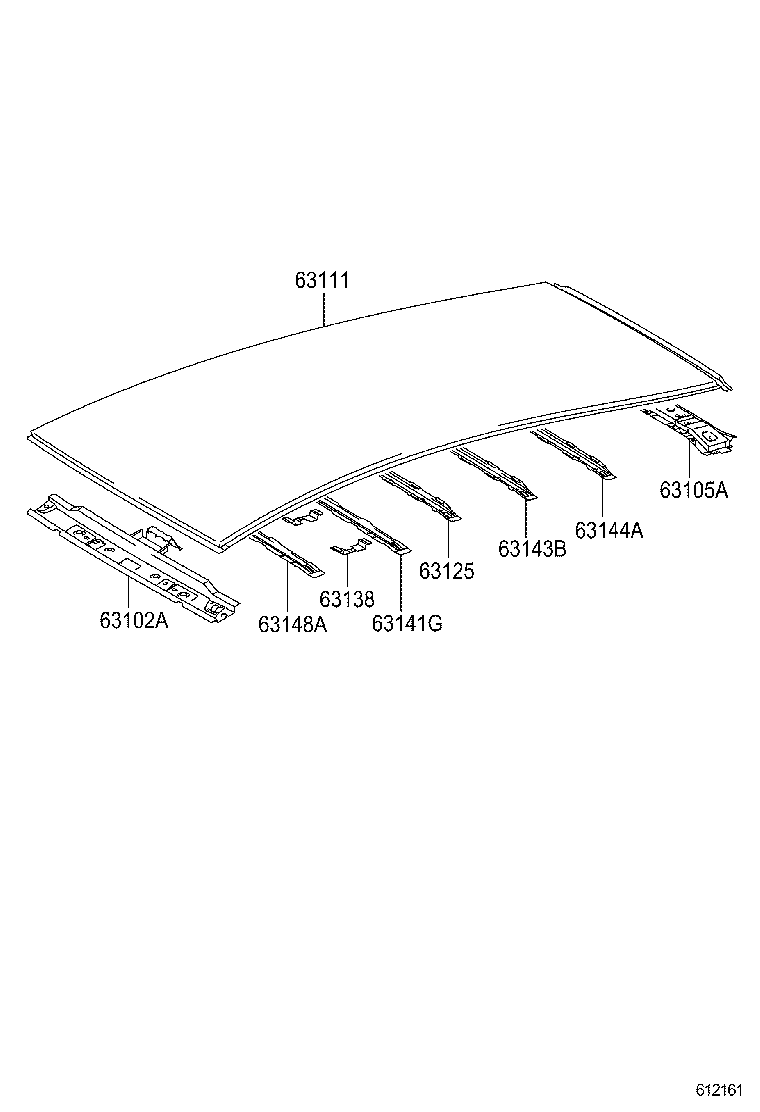 PORTE |  ROOF PANEL BACK WINDOW GLASS