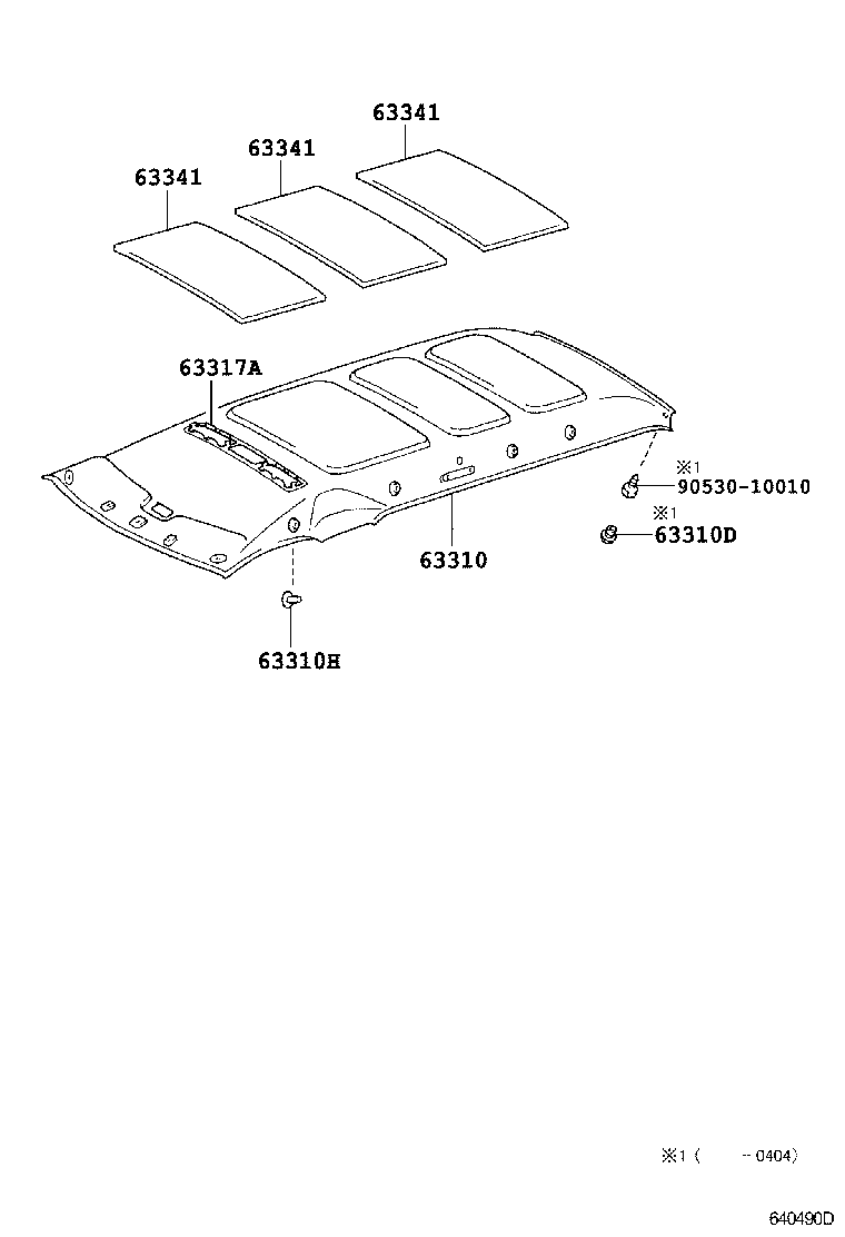  LITE TOWNACE NOAH V |  ROOF HEADLINING SILENCER PAD
