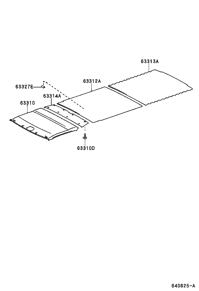  DYNA TOYOACE |  ROOF HEADLINING SILENCER PAD