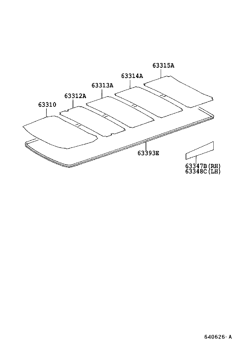  DYNA TOYOACE |  ROOF HEADLINING SILENCER PAD