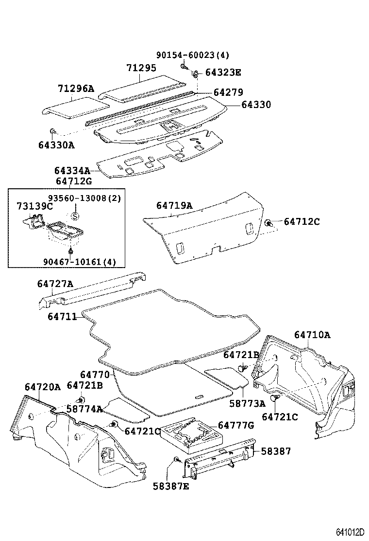  PREMIO ALLION |  PACKAGE TRAY PANEL LUGGAGE COMPARTMENT MAT