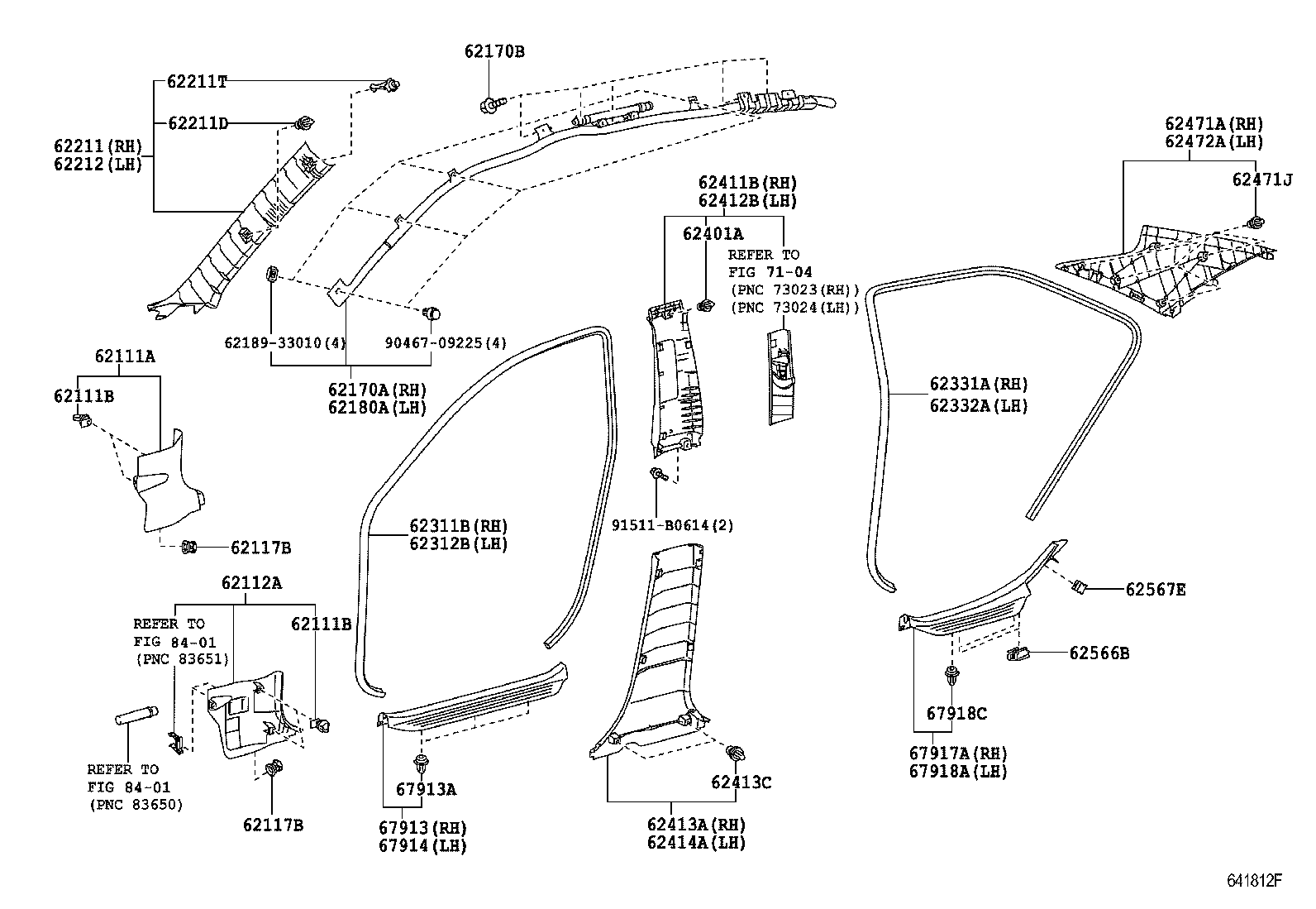  CAMRY |  INSIDE TRIM BOARD DOOR OPENING TRIM MOULDING