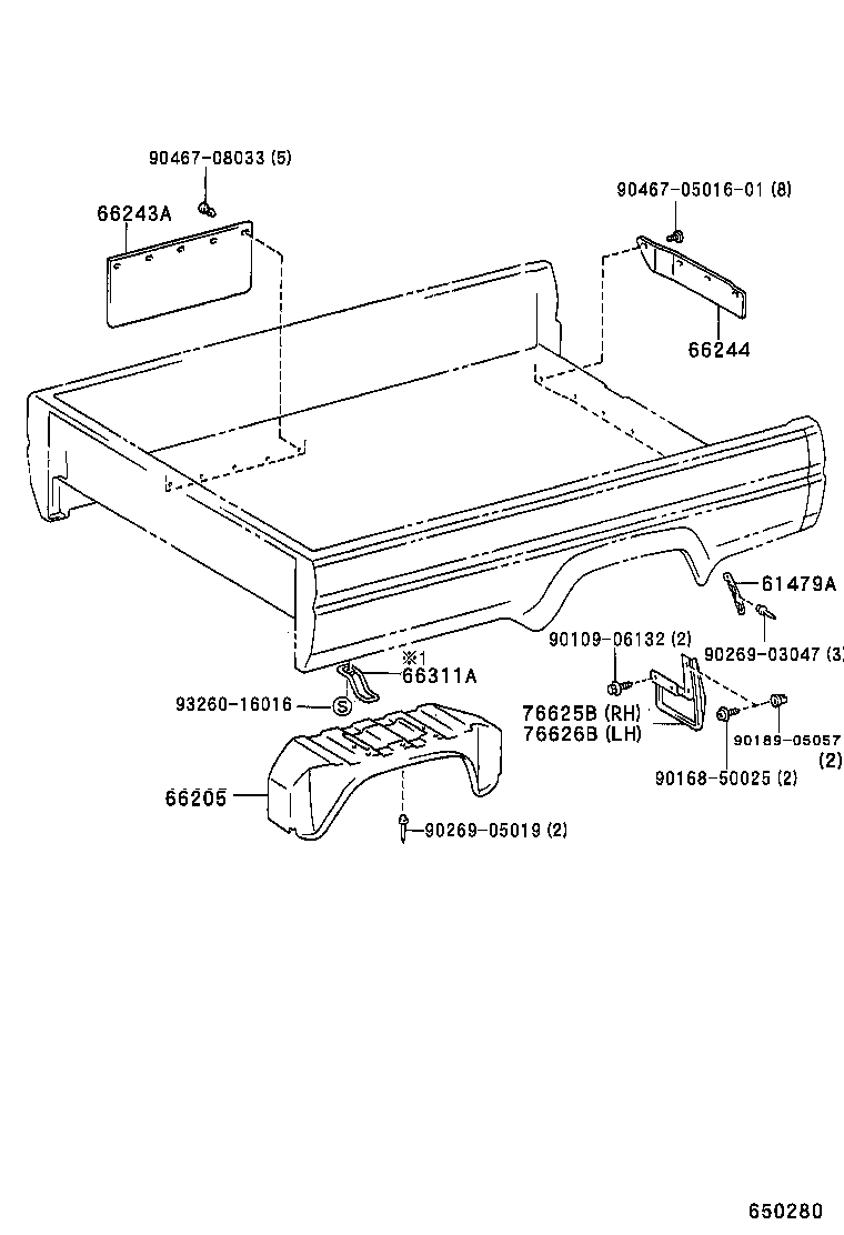  LITE TOWNACE |  REAR BODY FLOOR FENDER