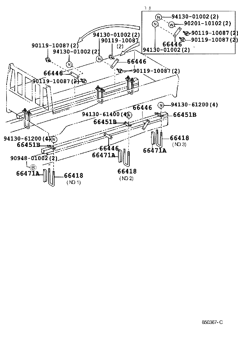  DYNA TOYOACE |  REAR BODY MOUNTING