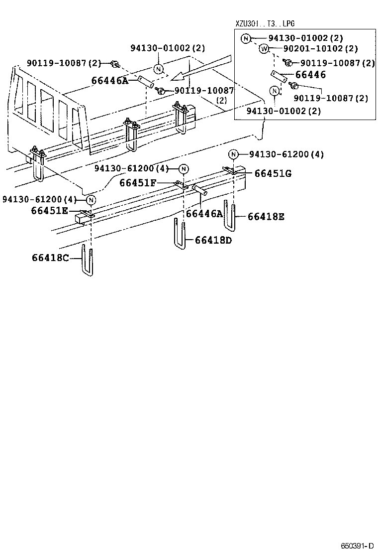  DYNA TOYOACE |  REAR BODY MOUNTING