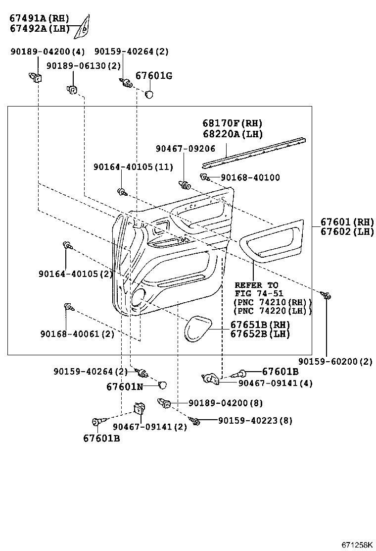  LAND CRUISER 100 |  FRONT DOOR PANEL GLASS