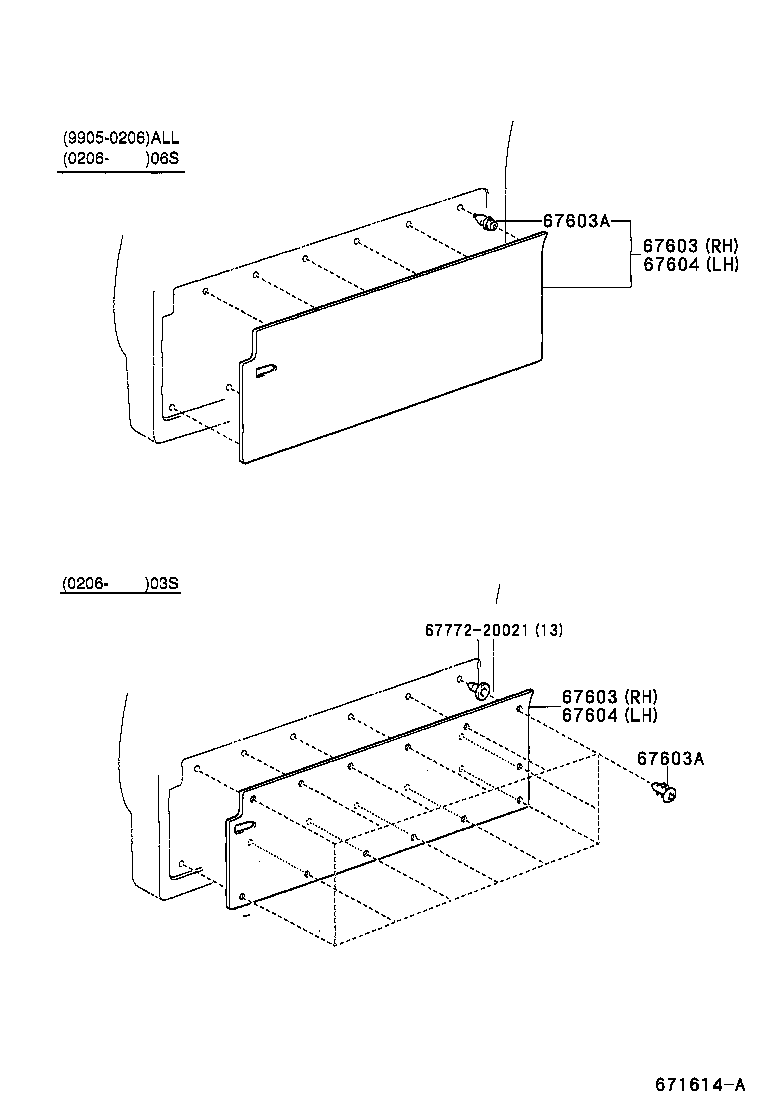  DYNA TOYOACE |  REAR DOOR PANEL GLASS