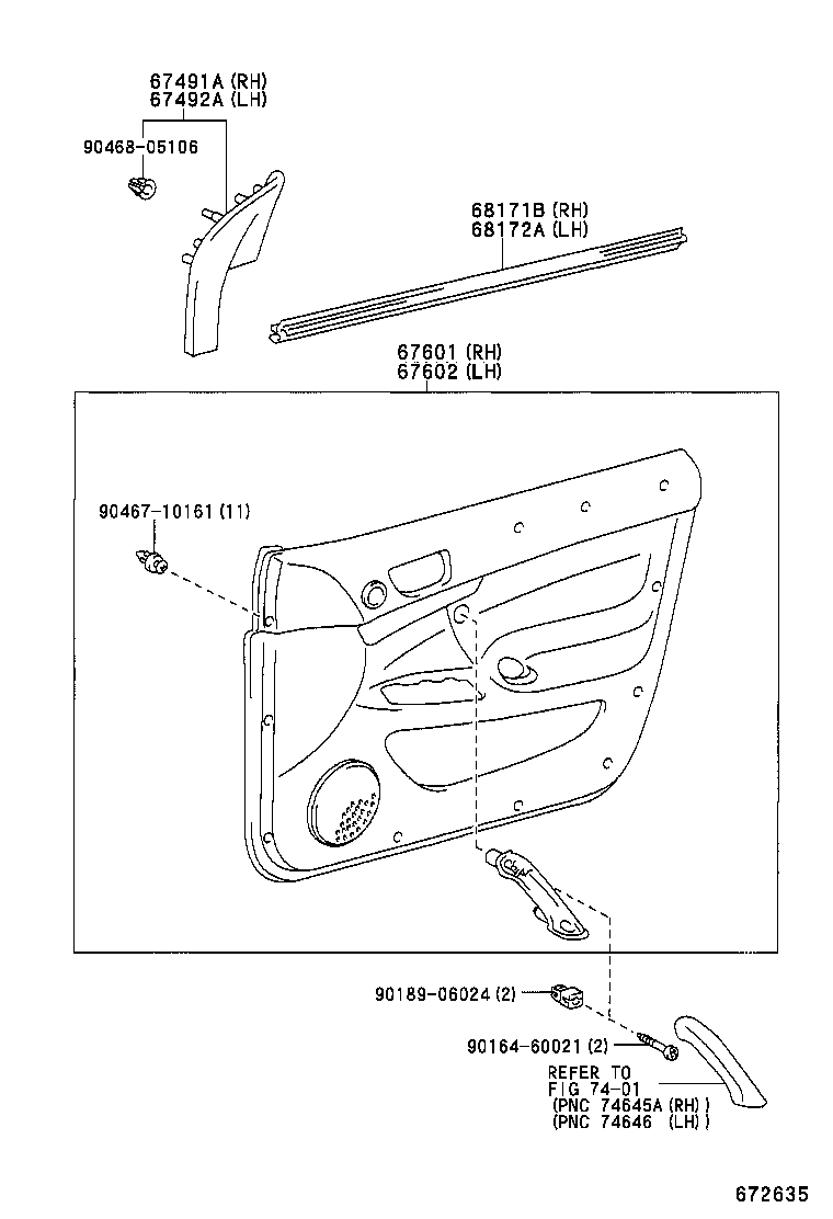  PREMIO ALLION |  FRONT DOOR PANEL GLASS