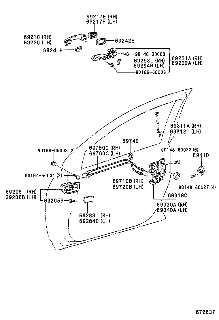  PREMIO ALLION |  FRONT DOOR LOCK HANDLE