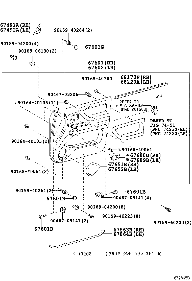  LAND CRUISER 100 |  FRONT DOOR PANEL GLASS