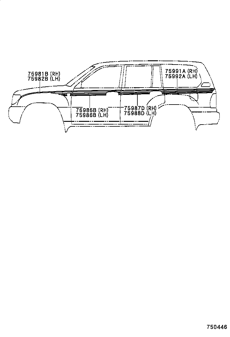  LAND CRUISER 100 |  BODY STRIPE
