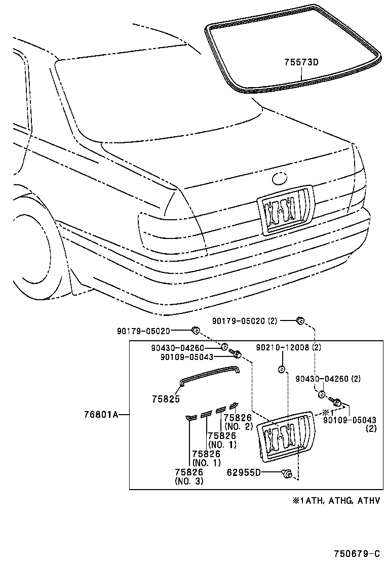  CROWN CROWN MAJESTA |  REAR MOULDING