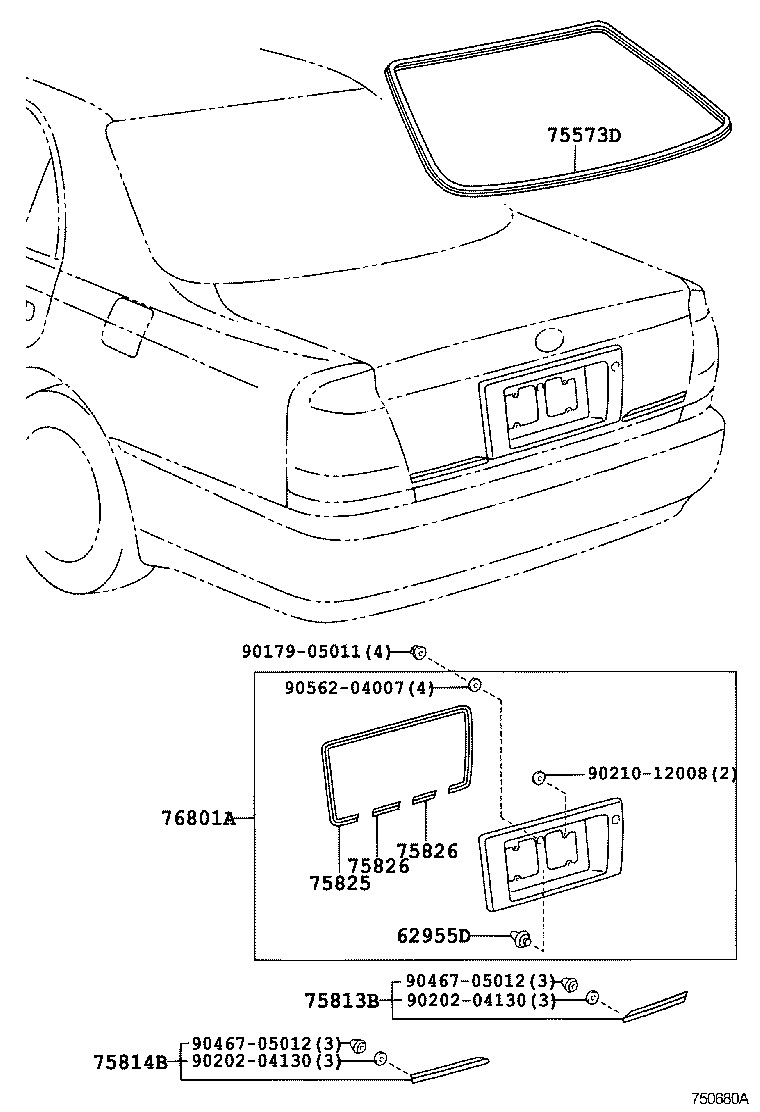  CROWN CROWN MAJESTA |  REAR MOULDING